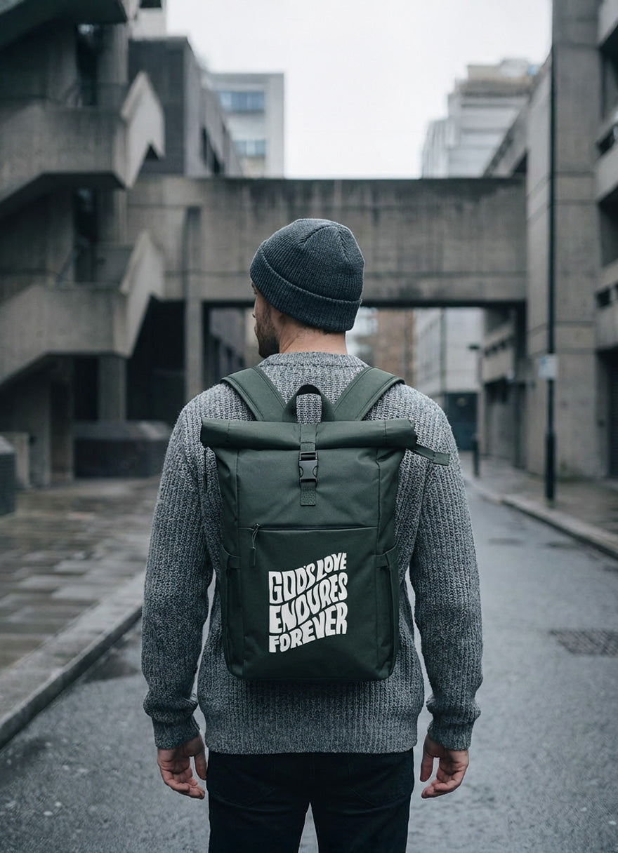GOD'S LOVE ENDURES FOR EVER | Rucksack