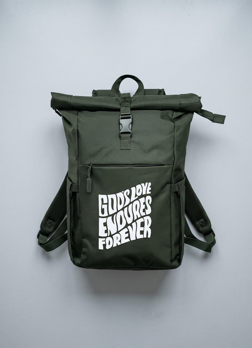 GOD'S LOVE ENDURES FOR EVER | Rucksack